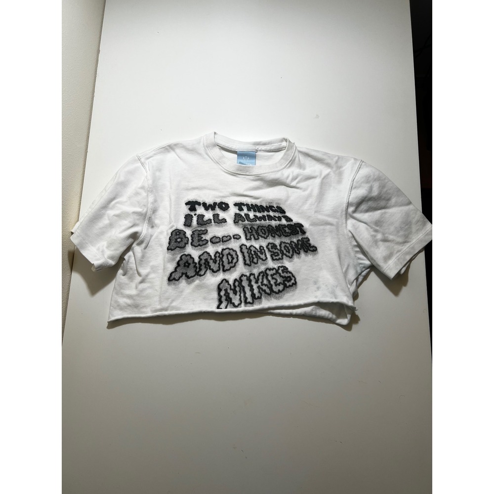 Nike NOCTA Crop Top Womens White XS Drake Two Things Be Honest In Some Nikes
